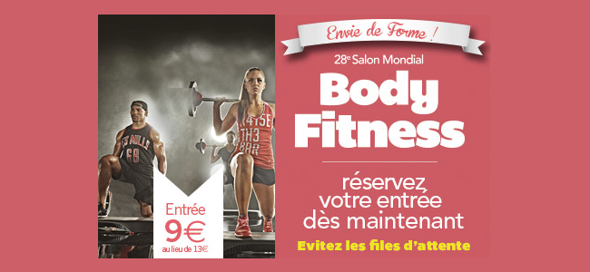 28ème Salon Mondial Body Fitness : La billetterie en ligne est ouverte !