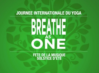 BREATHE AS ONE : le 21 juin 2015, journée internationale du Yoga
