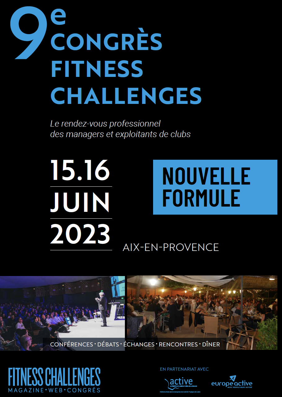 Congrès Fitness Challenges 2023 : Nouvelle formule !